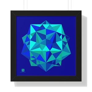 Framed Poster: Five Cubes Ocean