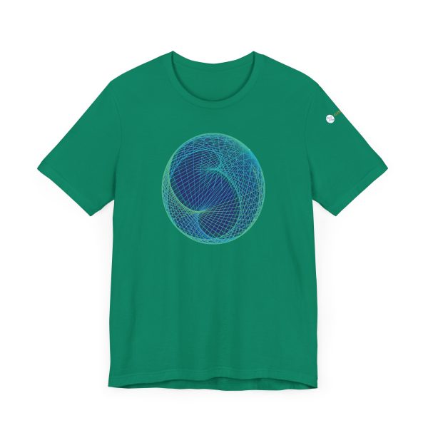 Unisex Tee: Ellipsoid Geodesics Phosphor - Image 4