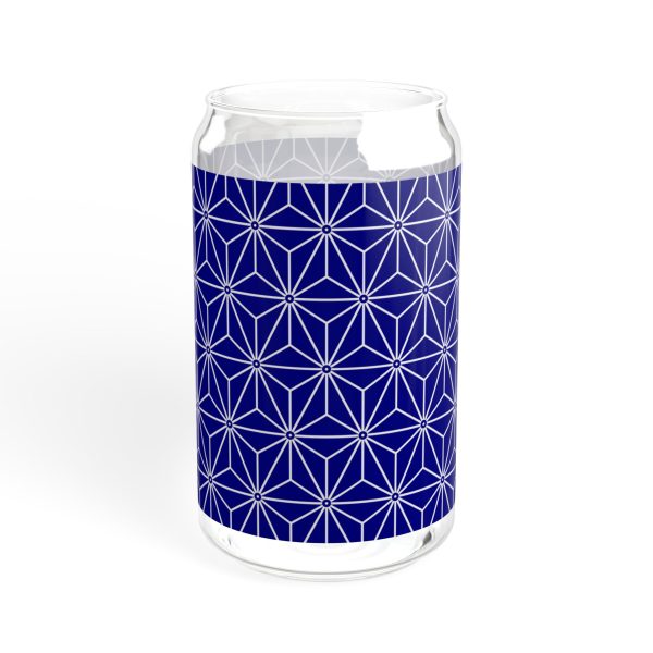 Sipper Glass, 16oz: Hexagon Star Blue - Image 4