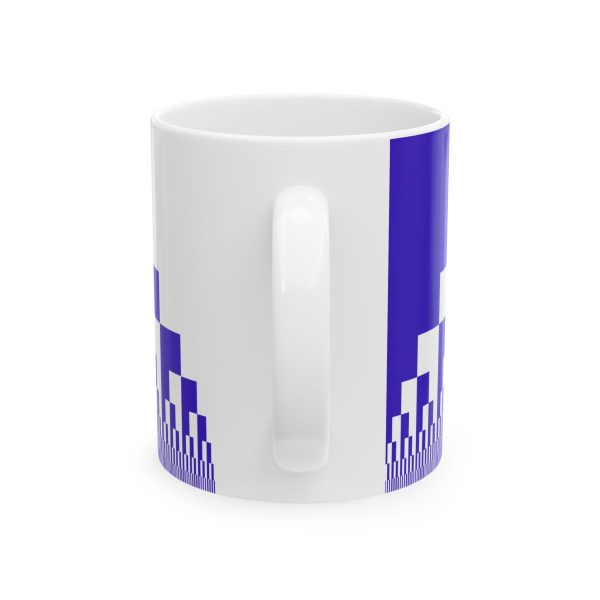 Ceramic Mug (11oz): Binary Cascade Blue - Image 4