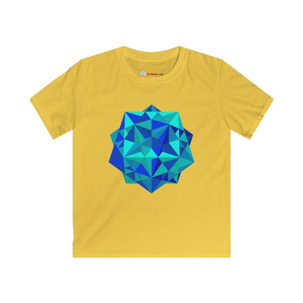 Kids Softstyle Tee: Five Cubes Ocean - Image 2