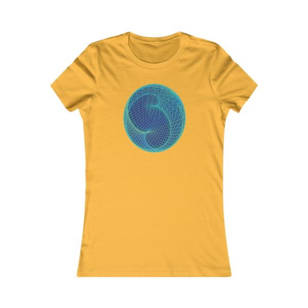 Women's Favorite Tee: Ellipsoid Geodesics Phosphor - Image 2