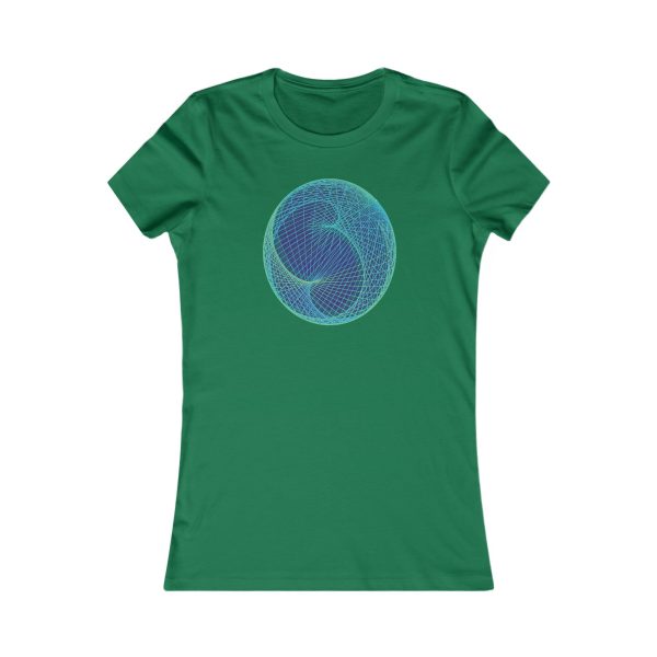 Women's Favorite Tee: Ellipsoid Geodesics Phosphor - Image 3