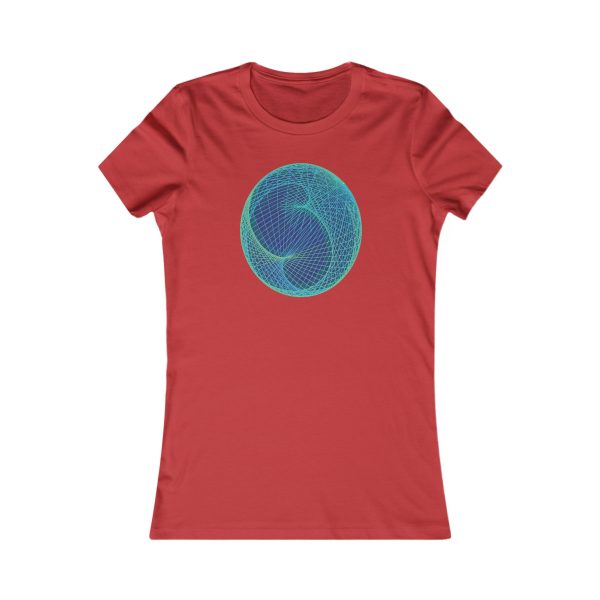 Women's Favorite Tee: Ellipsoid Geodesics Phosphor - Image 5