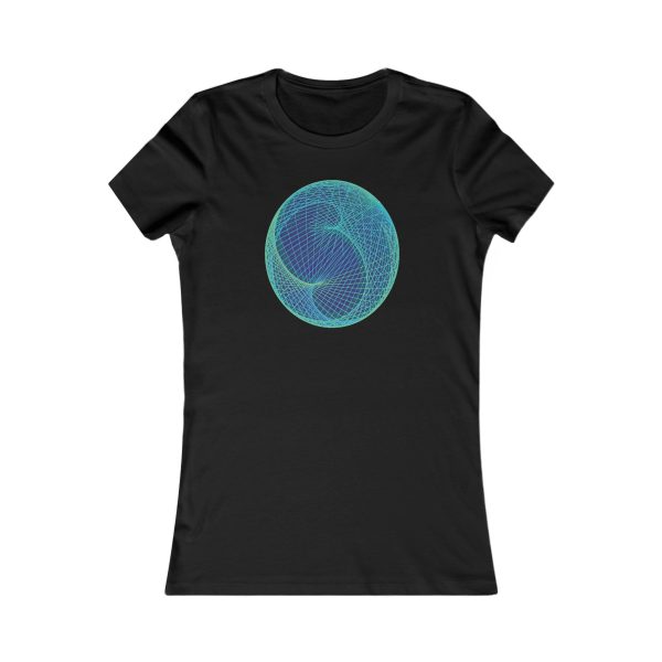 Women's Favorite Tee: Ellipsoid Geodesics Phosphor - Image 7
