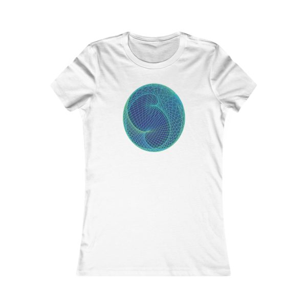 Women's Favorite Tee: Ellipsoid Geodesics Phosphor