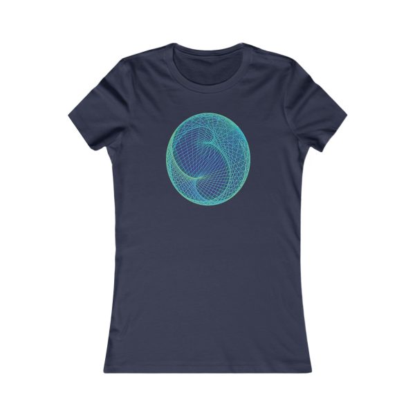 Women's Favorite Tee: Ellipsoid Geodesics Phosphor - Image 9