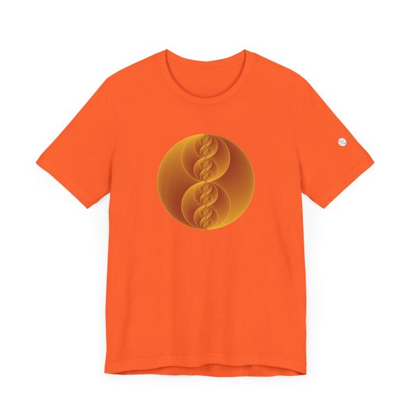 Unisex Tee: Binary Medallion Gold - Image 2