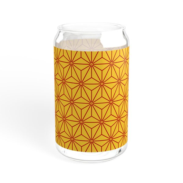 Sipper Glass, 16oz: Hexagon Star Gold - Image 3