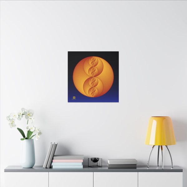 Canvas: Binary Medallion Red - Image 9