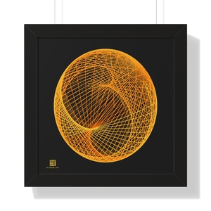 Framed Poster: Ellipsoid Geodesics Forge