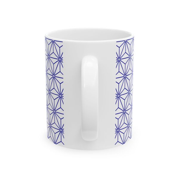 Ceramic Mug (11oz): Hexagon Star White - Image 4