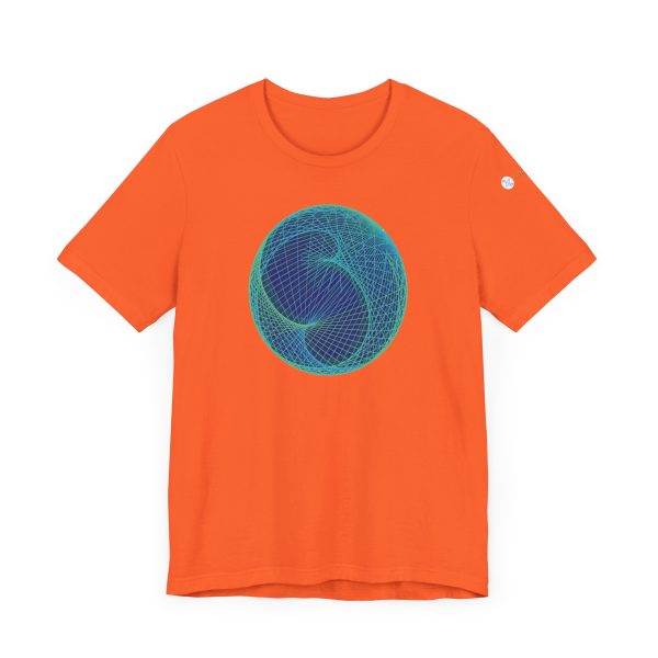 Unisex Tee: Ellipsoid Geodesics Phosphor - Image 2