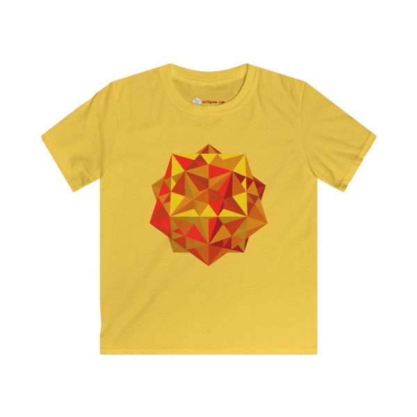 Kids Softstyle Tee: Five Cubes Autumn - Image 2