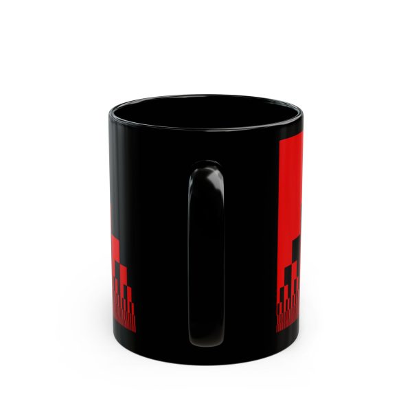 Ceramic Mug (11oz): Binary Cascade Red - Image 4