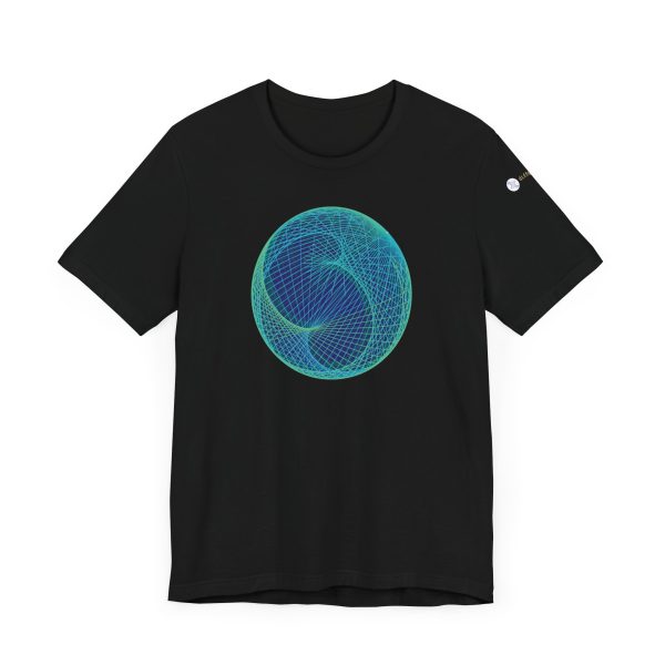Unisex Tee: Ellipsoid Geodesics Phosphor - Image 8