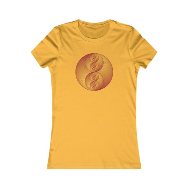 Women's Favorite Tee: Binary Medallion Red - Image 2