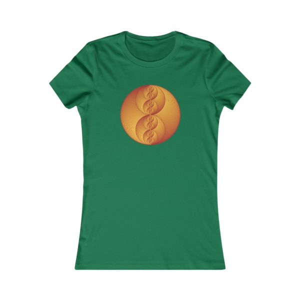 Women's Favorite Tee: Binary Medallion Red - Image 3