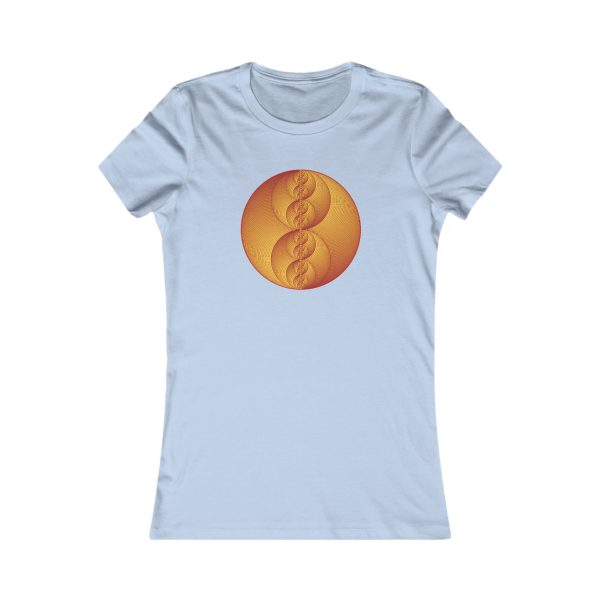 Women's Favorite Tee: Binary Medallion Red - Image 4