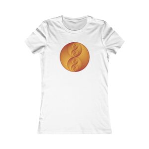 Women's Favorite Tee: Binary Medallion Red