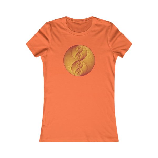Women's Favorite Tee: Binary Medallion Red - Image 6