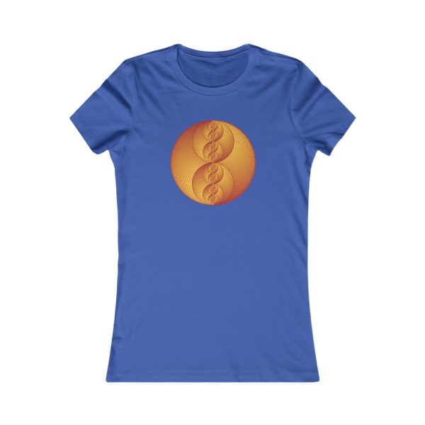 Women's Favorite Tee: Binary Medallion Red - Image 8