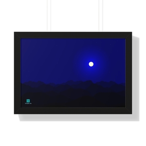 Framed Poster: Nowhere-Differentiable Moon