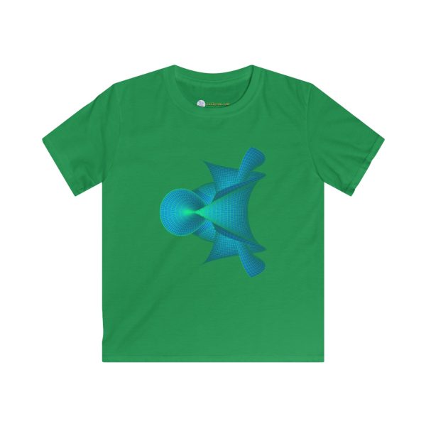 Kids Softstyle Tee: Kuen's Surface Aqua - Image 3