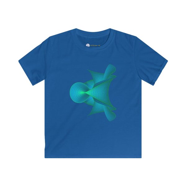 Kids Softstyle Tee: Kuen's Surface Aqua - Image 5