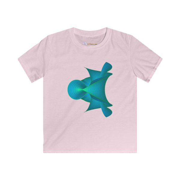 Kids Softstyle Tee: Kuen's Surface Aqua - Image 6