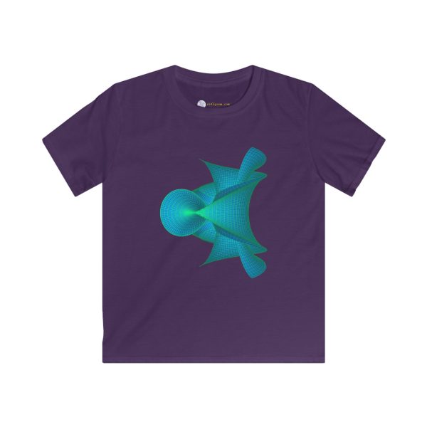 Kids Softstyle Tee: Kuen's Surface Aqua - Image 10