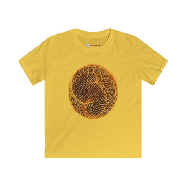 Kids Softstyle Tee: Ellipsoid Geodesics Forge - Image 2