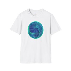 Softstyle T-Shirt: Ellipsoid Geodesics Phosphor