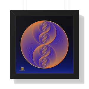 Framed Poster: Binary Medallion Lapis