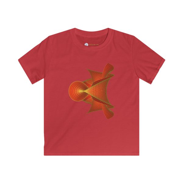 Kids Softstyle Tee: Kuen's Surface Red - Image 7