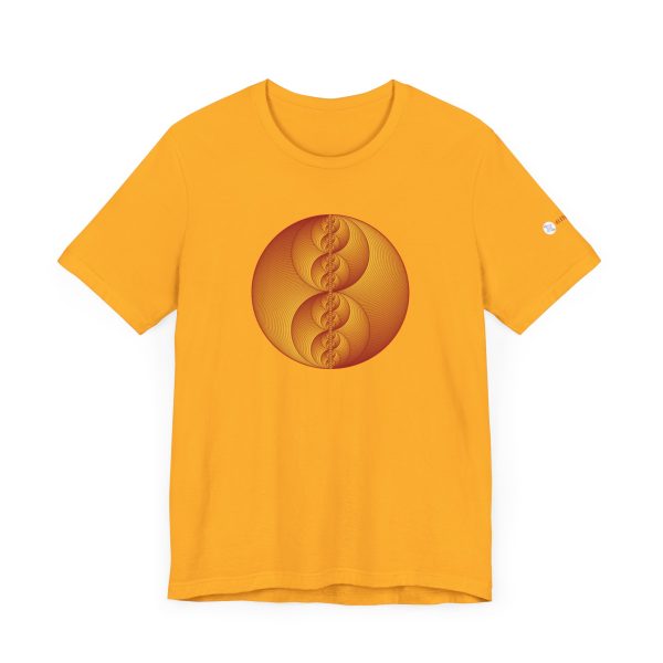 Unisex Tee: Binary Medallion Red - Image 3