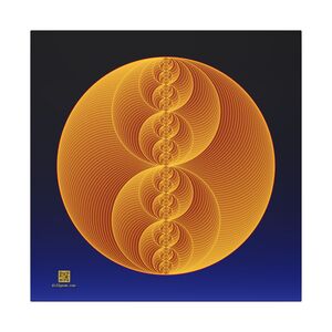 Canvas: Binary Medallion Gold