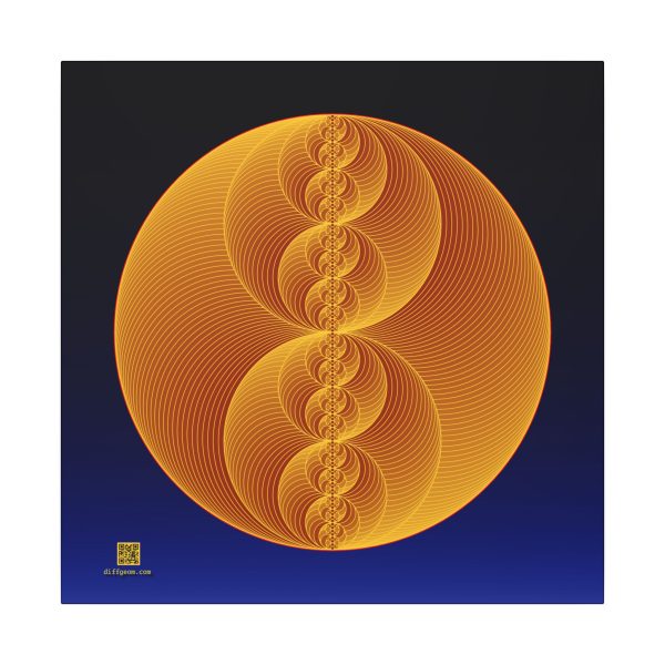 Canvas: Binary Medallion Gold