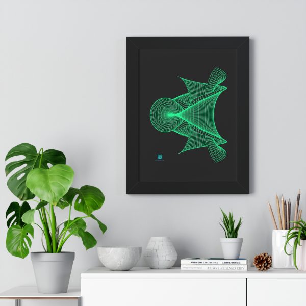 Framed Poster: Hyperbolic Surface Green Mesh - Image 2