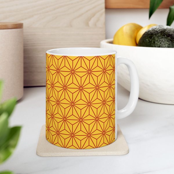 Ceramic Mug (11oz): Hexagon Star Gold - Image 2