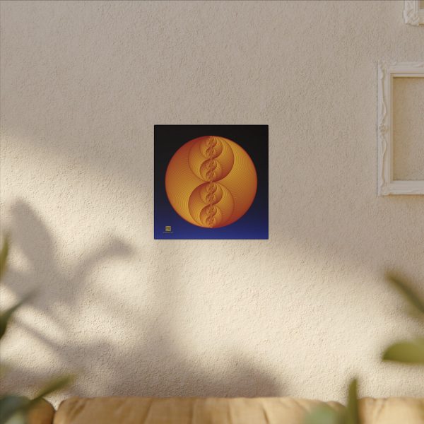 Canvas: Binary Medallion Red - Image 4