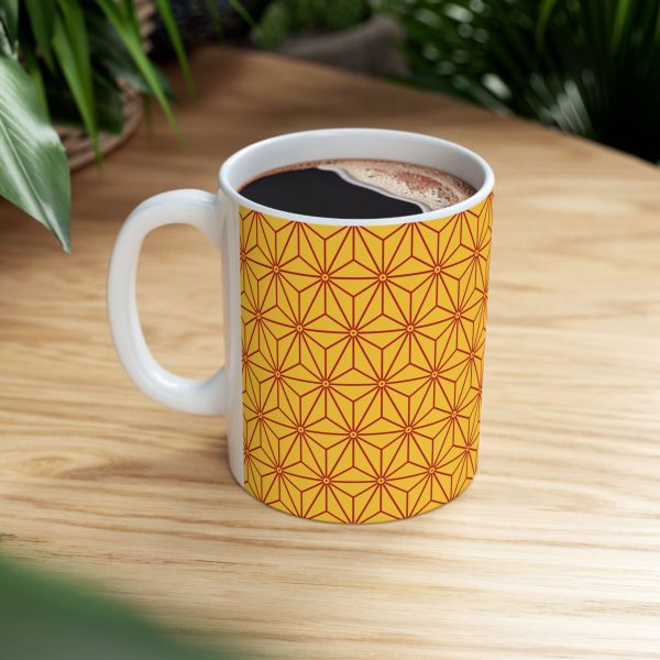 Ceramic Mug (11oz): Hexagon Star Gold - Image 3