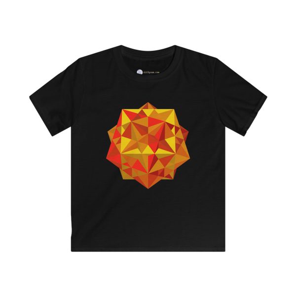 Kids Softstyle Tee: Five Cubes Autumn - Image 8