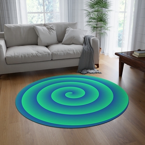 Rug: Unwinding Verdigris