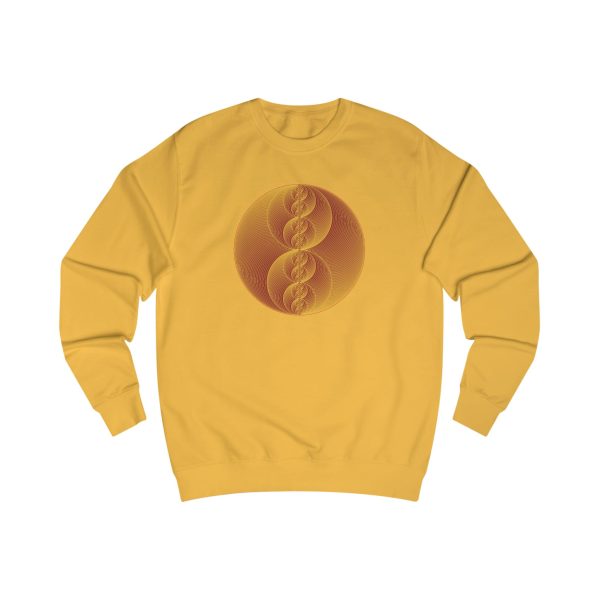 Unisex Sweatshirt: Binary Medallion Gold - Image 2