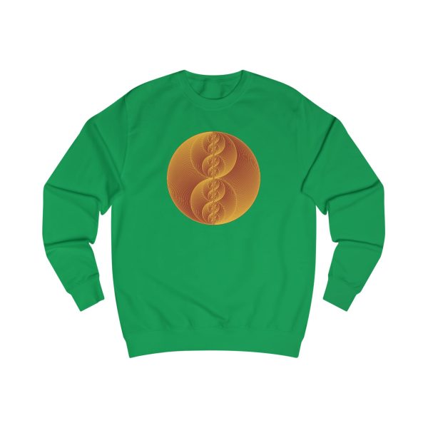 Unisex Sweatshirt: Binary Medallion Gold - Image 3