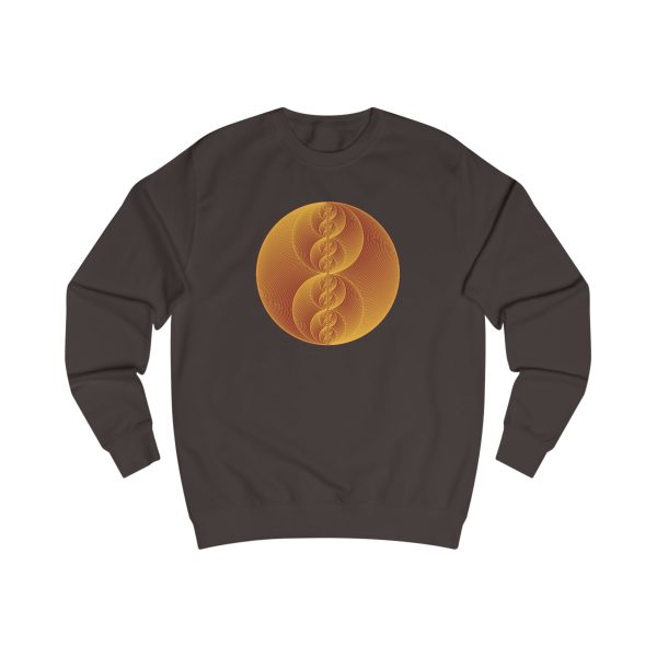 Unisex Sweatshirt: Binary Medallion Gold - Image 6