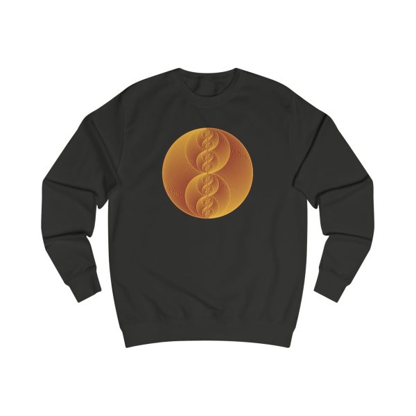 Unisex Sweatshirt: Binary Medallion Gold - Image 7