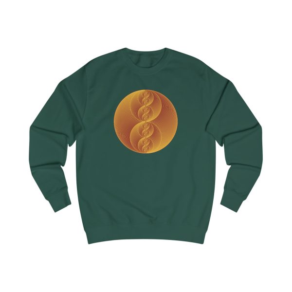 Unisex Sweatshirt: Binary Medallion Gold - Image 8