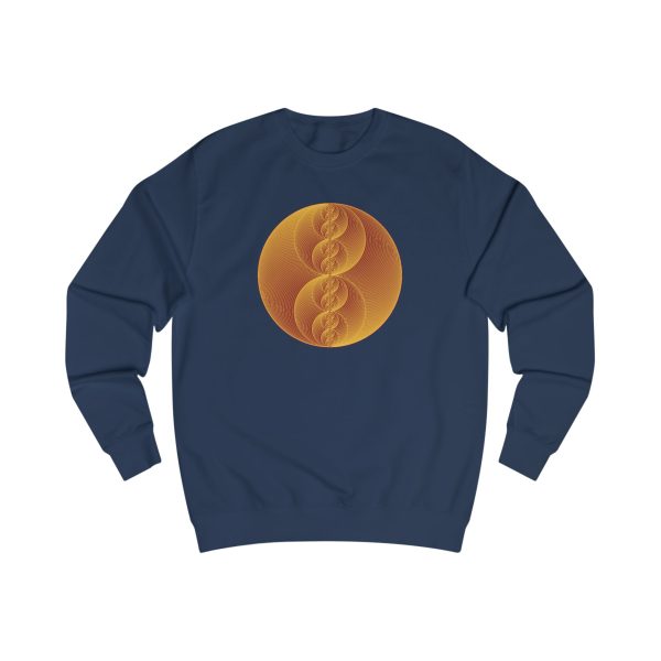 Unisex Sweatshirt: Binary Medallion Gold - Image 10